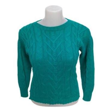 Imagem de Suéter Blusa De Frio Feminina Manga Longa Inverno Tricot Lã-Feminino