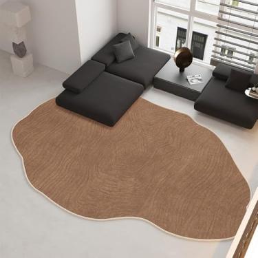 Imagem de Tapete de sala de estar irregular, tamanho grande, tapete de veludo macio, azul escuro, estilo carpete, decoração para casa, marrom, FQ2127, ED, A, 80x160 cm