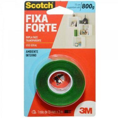 Imagem de Fita Dupla Face Fixa Forte Transparente Acrilica 19mm X 2m Scotch 3 M 