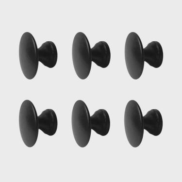 Imagem de Kit 6 Puxadores Para Móveis Porta Gaveta Armário Bolinha Redondo