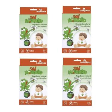 Imagem de Kit Com 4 Repelente Natural Em Adesivo Inseto 100% Citronela
