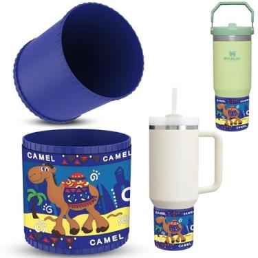 Imagem de Botas de silicone para Stanley Quencher H2.0 40 850.5 g, 3D Cute Camel Patterns Protective Bottom Covers Manga, Protetor para Stanley Cup Sports Water Bottle Bottom 7,5 a 7,8 cm Acessórios de capa