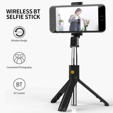 Imagem de K07 Selfie Stick integrado Tripé BT 4.0 sem fio Selfie Stick mini Trip