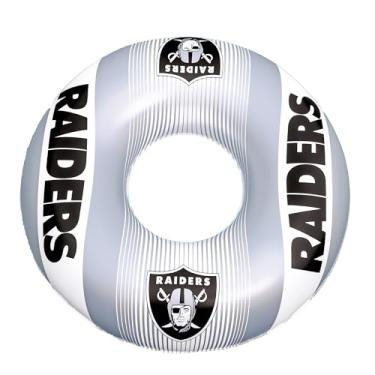 Imagem de BigMouth Boias infláveis de piscina Las Vegas Raiders 91 cm oficialmente licenciadas pela NFL Fan Gear, tubo interno para adultos e adolescentes