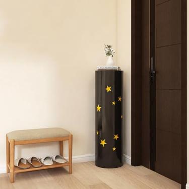 Imagem de WYUYIWH Armário de sapatos giratório de 360 graus, armário de sapateira independente, sapateira redonda vertical, com prateleiras ajustáveis, para armário, quarto, vestiário, shoppings, lojas de