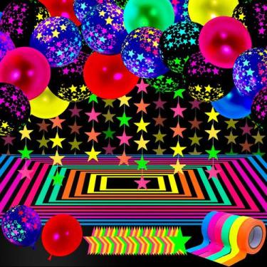 Imagem de Artigos de festa Skylety Glow in the Dark com balões de néon