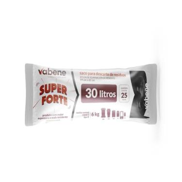 Imagem de Saco Para Descarte De Resíduos Super Forte Preto 30L - 25 Unidades, Vabene