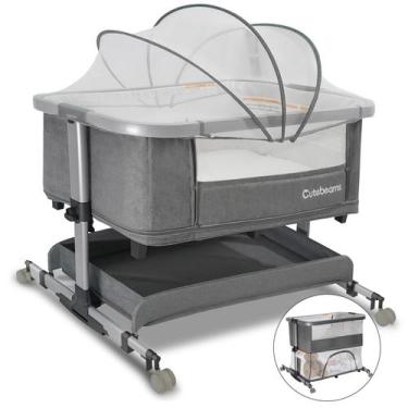 Imagem de Berço Cutebeams, cama de viagem 4 em 1 com rodas