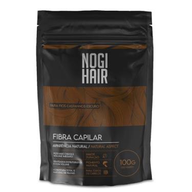 Imagem de Cobertura Capilar Natural Fibra Topic Queratina Castanho calvicie barbeiro profissional queda falhas refil pó preenchimento topic seco cacheado liso crespo