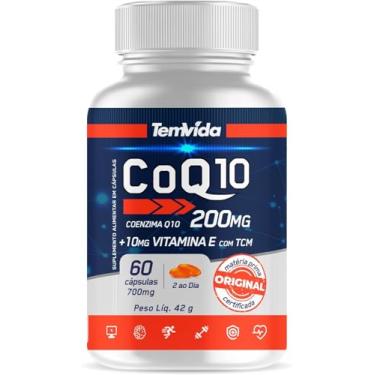 Imagem de Coenzima Q10 | CoQ10 | 200 Mg | Ubiquinona + Vitamina E, e TCM, 60 cápsulas - Tem Vida
