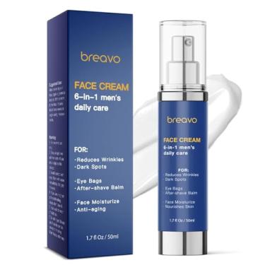 Imagem de Breavo Creme Facial 6 Em 1 Para Homens: Hidratante Masculino, Antienvelhecimento - Tratamento Bolsas Nos Olhos E Rugas Masculinas 1,7 Oz