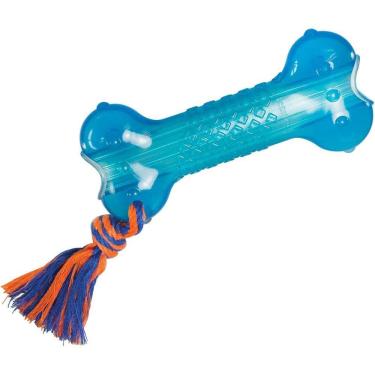 Imagem de Brinquedo Orka Bone Royal Blue Petstages Para Cães Grande