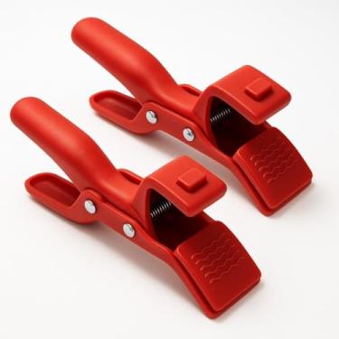 Imagem de Pegador de Panelas e Pratos Multifuncional, Clip de Silicone Vermelho para Cozinha, Kit com 2 Unidades