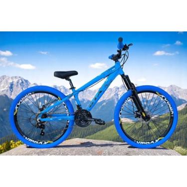 Imagem de Bicicleta 26 Gta Rebel Freeride Cor Azul 21v Aros Vmaxx Freio Disco Pneu Flame Azul (Azul)