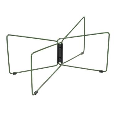Imagem de Cffuvros dobrável stand stand rack, suporte universal de aço inoxidável para acampamento ao ar livre, suporte de geladeira portátil dobrável caixa de gelo, suporte de (OD Green)