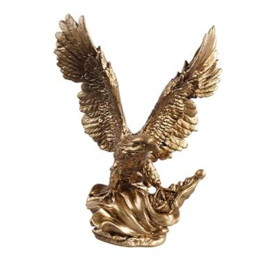 Imagem de IEUDNS Estátua de águia, escultura animal, decoração, presente de aniversário, estatueta de resina, ornamento para quarto, corredor interno, mesa, centro de