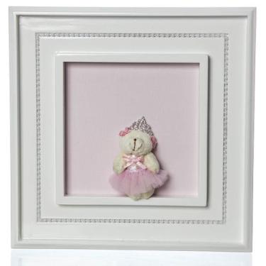 Imagem de Quadro Princesa Pérolas Ursa Mini Bailarina Bebê Infantil - Potinho de