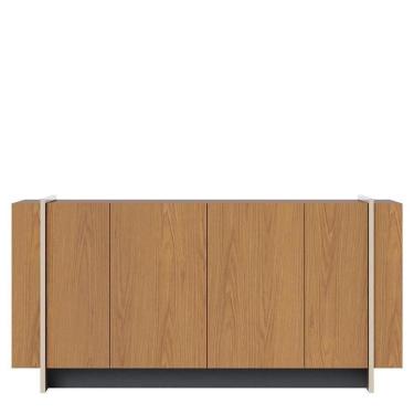 Imagem de Buffet Aparador Copacabana 4 Portas Freijó-preto-dourado - Colibri Freijó-preto-dourado