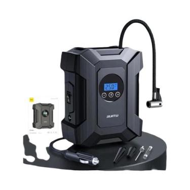 Imagem de Compressor De Ar Portátil 12V Suitu Bomba Infladora Digital Para Motos