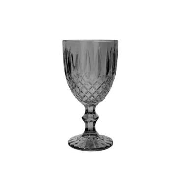 Imagem de Taça Vidro Água Suco Lumini Furta Cor Ambar Fume Diamond Diamante 360m