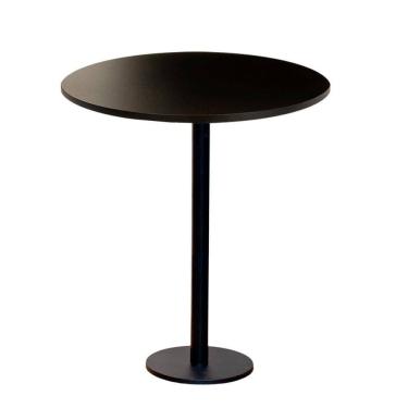 Imagem de Mesa Pisa Beta Bistrô Fratini 107,50cm (a) Disco Redondo Preto Tampo Mdp Redondo Preto 70cm (l)