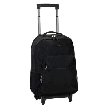Imagem de Mochila com rodinhas Rockland Double Handle preta 43cm