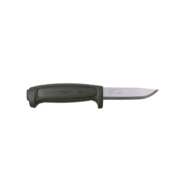 Imagem de Faca utilitária Morakniv Craftline Basic 511 de lâmina fixa de aço de alto carbono e bainha combinada, 9 cm, verde militar (M-12809)