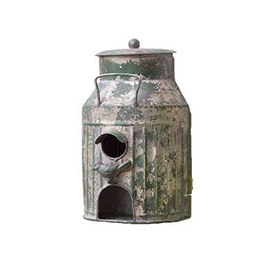 Imagem de Suporte de parede de metal rústico lata de leite Birdhouse