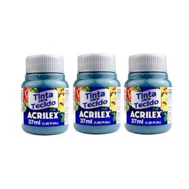 Imagem de Tinta Para Tecido Fosca Acrilex 37ml 3 Unidades Artesanato Fixação Frio Alta Cobertura – Fixação a Frio e Alta Cobertura Com Acabamento Fosco, Este Kit É A Escolha Perfeita Para Quem Busca Qualidade (Cinza Lunar 574)