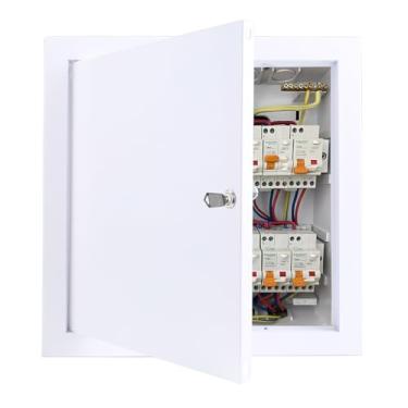 Imagem de Painéis de acesso, porta de acesso 12 × 12 polegadas, painéis de acesso para drywall de metal, painel de acesso para drywall, teto, encanamento, capa de furo de parede com trava de chave, acessórios