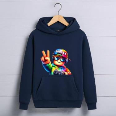 Imagem de Blusa Moletom Infantil Canguru Roblox Game Menino Menina Agasalho - J.