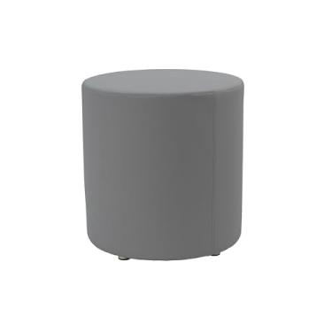 Imagem de Factory Direct Partners Otomano redondo Everday 45,7 cm; banqueta estofada de vinil para espaços pequenos, leve e modular para assentos extras, descanso ou apoio para os pés, 48 cm de altura