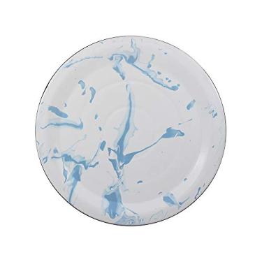 Imagem de Prato para Bolo 32 Esmaltado Marmorizado Azul Claro - Ewel