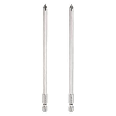 Imagem de HARFINGTON 2 peças de chave de fenda Phillips número 1 PH1, haste sextavada de 1/10.2 cm, 150 mm de comprimento, haste de 0,6 cm, brocas magnéticas de cabeça cruzada S2 de aço para ferramentas