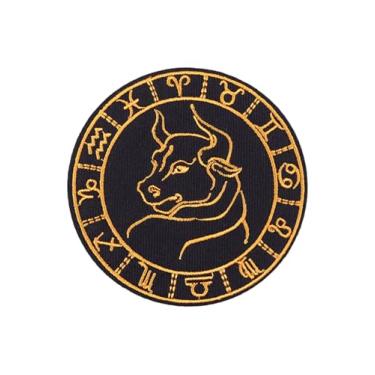 Imagem de Ruoming Ruoming 1 peça de adesivos decorativos de constelação bordados a ferro, suporte adesivo, para roupas e acessórios (Touro)