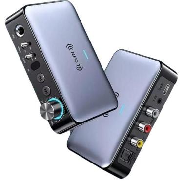 Imagem de Transmissor E Receptor Bluetooth/NFC/FM Optico+RCA+P2 Microfone E Volu