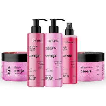 Imagem de Kit Banho Premium Labotrat Cereja Completo 5 Produtos Corpo E Rosto Es