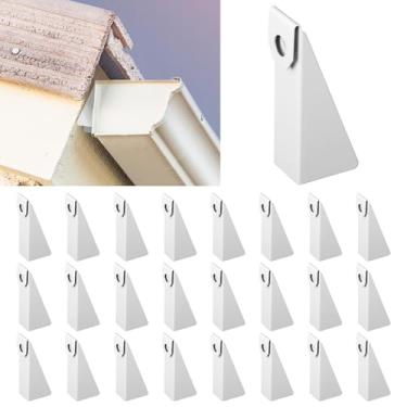Imagem de MorningRo 25 cunhas de calha de alumínio para calhas estilo K de 12,7 cm, calhas de chuva de níveis em fáscia angular para instalação e drenagem adequadas para inclinação do telhado (inclinação de 1/2