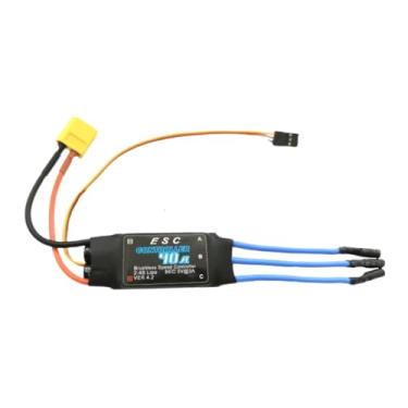 Imagem de Almencla ESC controlador de velocidade elétrica rc motor sem escova esc helicóptero rc sem escova para quadcopter brinquedo hobby modelo avião brinquedo, 40a Banana Xt60