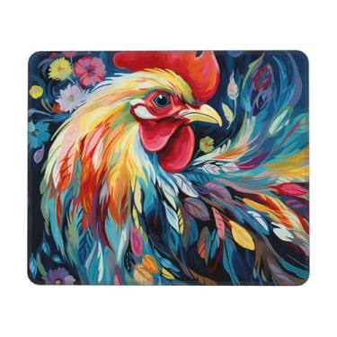 Imagem de Mousepad pequeno tapete de rato com base de borracha antiderrapante arte colorido frango mousepads para homem mulher computador mousepad para mouse sem fio tapete de teclado tapete de mesa para jogos