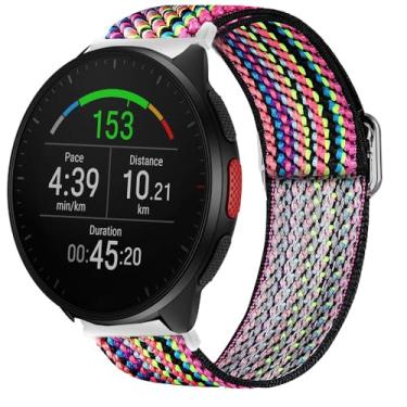 Imagem de Compatível com pulseiras de smartwatch Polar, 20 mm, 22 mm, elásticos elásticos de nylon ajustável, acessórios de substituição para homens e mulheres, compatível com Polar Unite, Ignite, Ignite 2