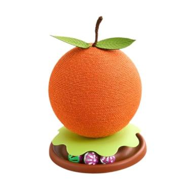 Imagem de Generic Bola arranhadora para gatos, arranhador moderno com garras, poste de arranhar coberto de sisal, poste arranhador para gatinhos dentro de casa, Laranja