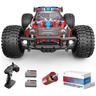 Imagem de Carrinho de Controle Remoto 4X4 60 km, h para Adultos e Crianças, DEERC, Vermelho