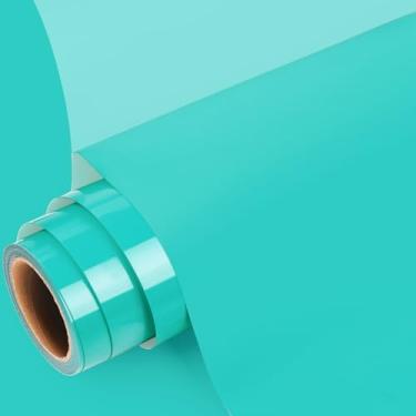 Imagem de GIRAFVINYL Rolo de vinil de transferência de calor 30,48 cm x 1,54 m Tiffany ferro sobre vinil para camisetas, telas e outras roupas, funciona com todas as máquinas de corte (Tiffany)