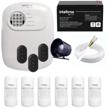 Imagem de Kit Alarme Intelbras ANM 24 NET, 6 Sensores de Presença PET com 200m d