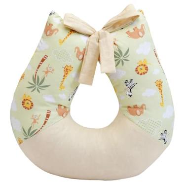 Imagem de Almofada Apoio de Amamentar Estampado Mamãe Bebê (Safari Verde)