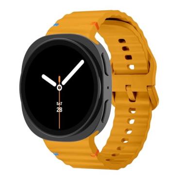 Imagem de SOLOLUP Pulseiras esportivas para Samsung Galaxy Watch 8 de 40 mm e 44 mm/Galaxy Watch 8 Classic de 46 mm, pulseira de silicone macio sem lacunas para Samsung Galaxy Watch 8 40 44/8 Classic de 46 mm