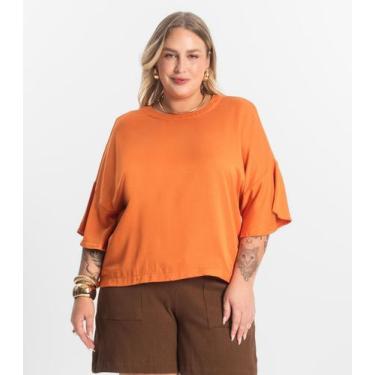 Imagem de Blusa Feminina Secret Glam Laranja, Plus G2, Laranja