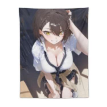Imagem de LIEGBMEU Tapeçaria de biquíni sexy anime menina quente 76,2 x 101,6 cm interior exterior parede colcha arte decoração de tapeçaria caprichosa, AF095