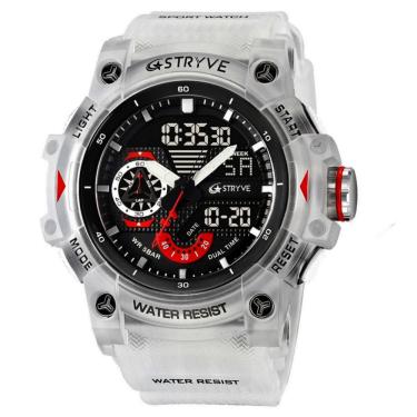 Imagem de Relógio esportivo analógico-digital masculino design luminoso 5ATM impermeavel